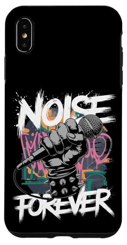 Hülle für iPhone XS Max Noise Forever Mikrofon Rock Punk Design von Noise Forever Graffiti Microphone Art