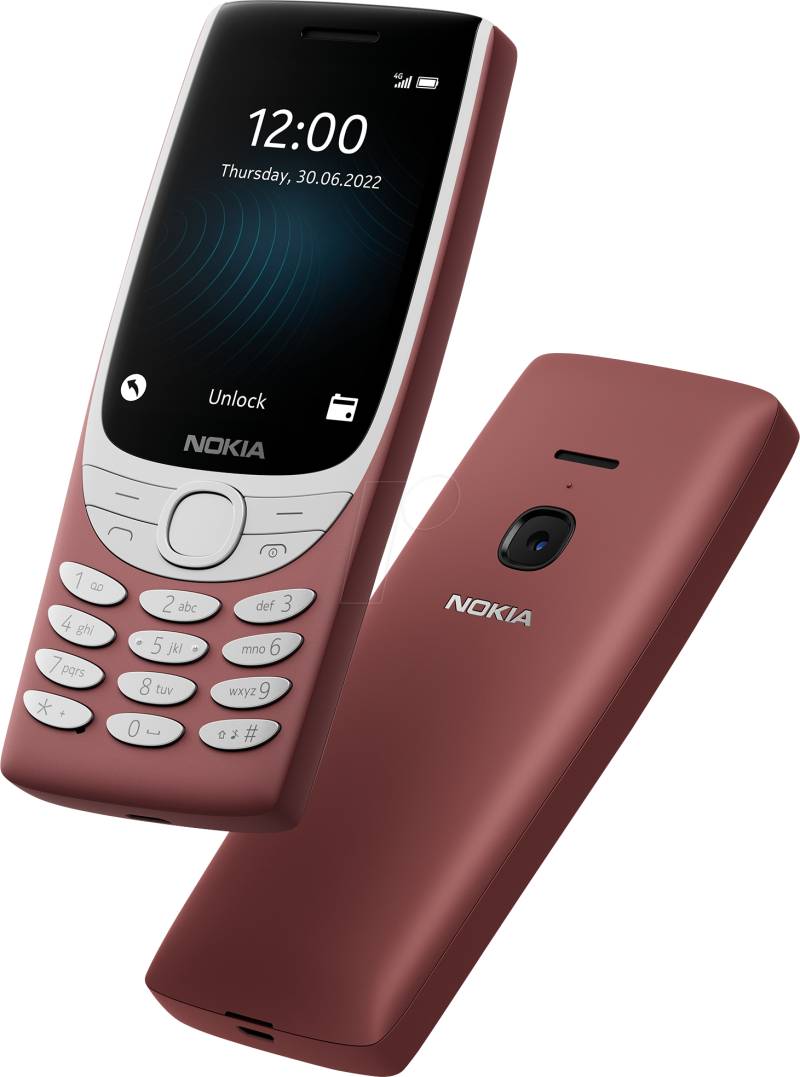 NOKIA 8210 RT - Mobiltelefon, 4G, rot von Nokia