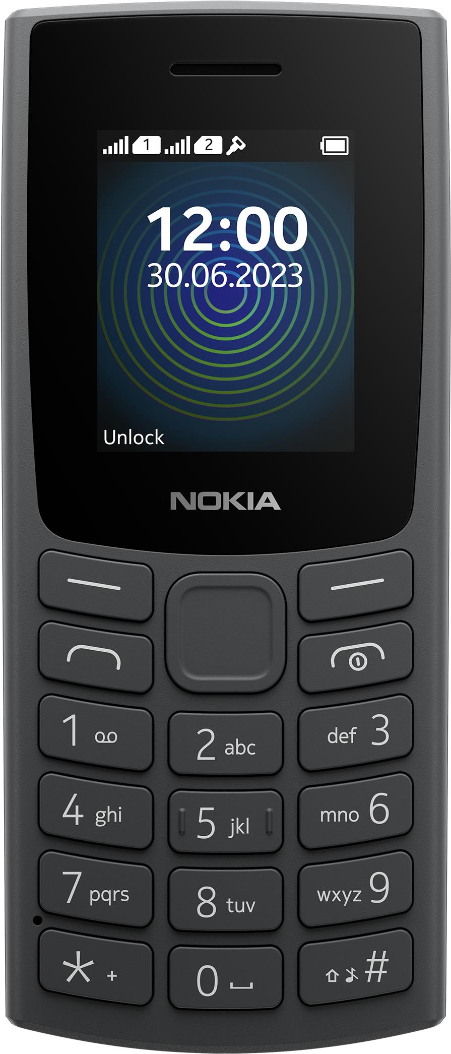 Nokia 110 4,57 cm (1.8) 79,6 g Schwarz Funktionstelefon (1GF019FPA2L07) von Nokia