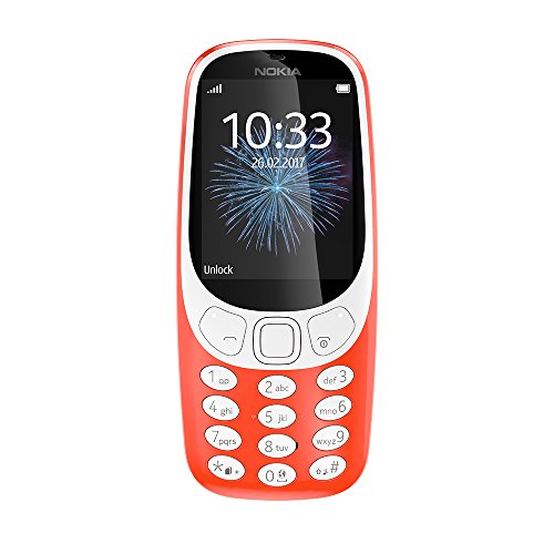 Nokia 3310 2G Mobiltelefon (2,4 Zoll Farbdisplay, 2MP Kamera, Bluetooth, Radio, MP3 Player, Dual Sim) warm red von Nokia