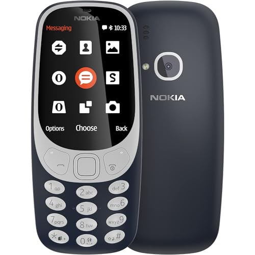 Nokia 3310 2G Vodafone 16GBMobiltelefon (2,4 Zoll Farbdisplay, 2MP Kamera, Bluetooth, Radio, MP3 Player, Dual Sim) dark blue von Nokia