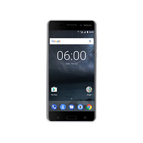 Nokia 6 Smartphone (13,9 cm (5,5 Zoll), 32GB, 16 Megapixel Kamera, Android 7.0, Dual Sim) silber/weiß, version 2017 von Nokia