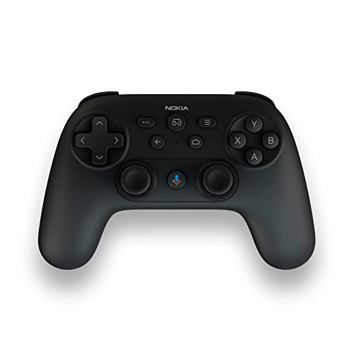 Nokia Bluetooth Game Controller mit Sprachsteuerung - Gamepad mit Google Assistant, Joystick, Fernbedienung für Android TVs und Streaming Geräte. Echtzeit Vibrationsfeedback, USB-C Ladeanschluss von Nokia