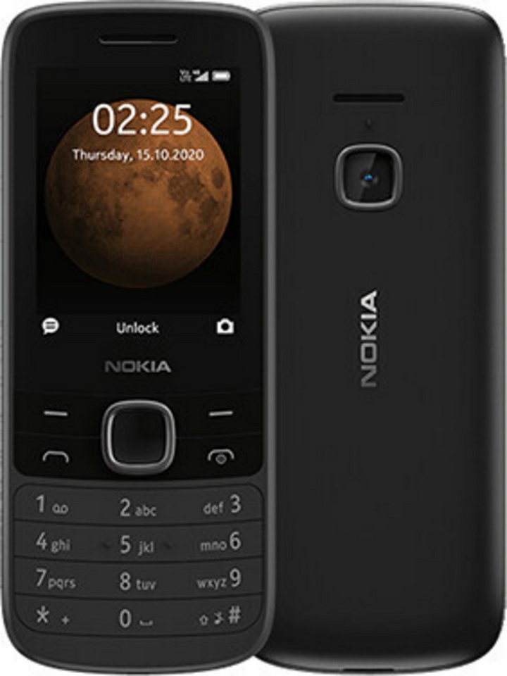 Nokia Nokia 225 4G TA 1316 DS - Black Handy (6,09 cm/2.4 Zoll, 0,3 MP Kamera) von Nokia