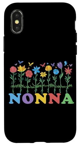 Hülle für iPhone X/XS Nonna Flowers Italienische Großmutter Italien Oma von Nonna Italian Grandma Italy Grandmother