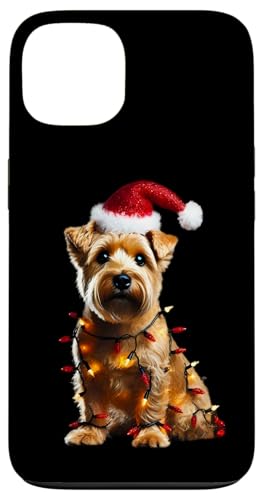 Hülle für iPhone 13 Norfolk Terrier Hund Weihnachtsmannmütze Weihnachtsbeleuchtung Besitzer Mama Papa von Norfolk Terrier Dog Christmas Products