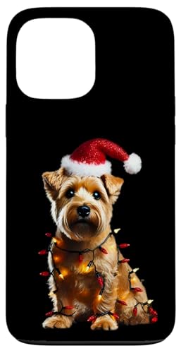 Hülle für iPhone 13 Pro Max Norfolk Terrier Hund Weihnachtsmannmütze Weihnachtsbeleuchtung Besitzer Mama Papa von Norfolk Terrier Dog Christmas Products