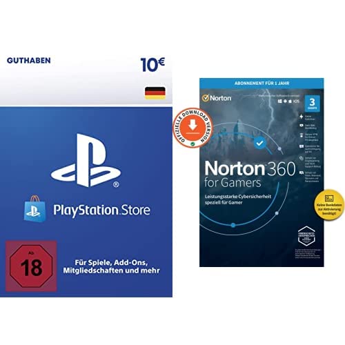 Norton 360 for Gamers 2021 | 3-Geräte Norton Gamers + PSN Guthaben-Aufstockung | 10 EUR | deutsches Konto | PS5/PS4 Download Code von Norton
