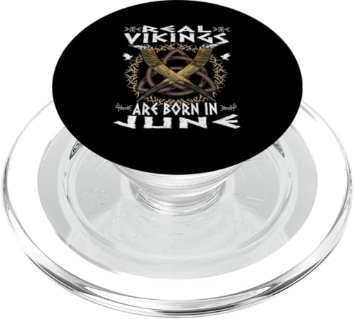 Real Vikings Are Born In April Birthday Odins Horns Viking PopSockets PopGrip für MagSafe von Norway Viking Design