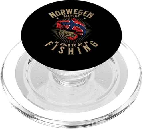 Angelurlaub Angeltour in Norwegen Ålesund PopSockets PopGrip für MagSafe von Norwegen Angel Tour für Angler Gruppe