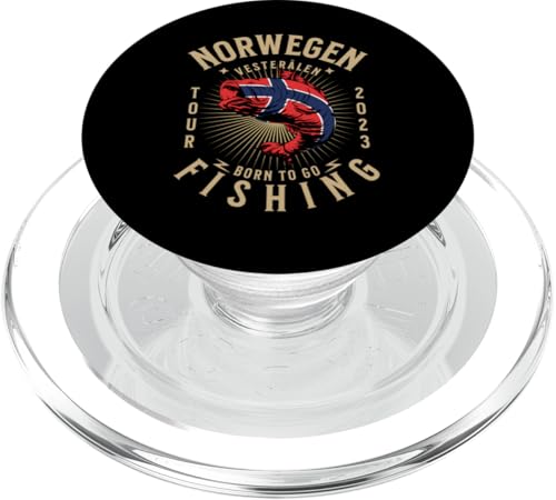 Angelurlaub Angeltour in Norwegen Vesterålen PopSockets PopGrip für MagSafe von Norwegen Angel Tour für Angler Gruppe