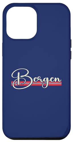 Hülle für iPhone 12 Pro Max Bergen Norge - Bergen Norwegen Script von Norwegian Classic Designs