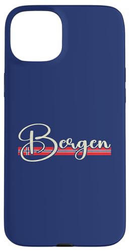 Hülle für iPhone 15 Plus Bergen Norge - Bergen Norwegen Script von Norwegian Classic Designs