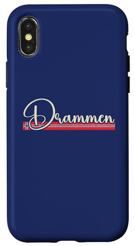 Hülle für iPhone X/XS Drammen Norge - Drammen Norwegen Script von Norwegian Classic Designs