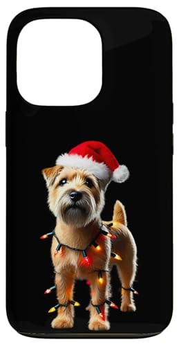 Hülle für iPhone 13 Pro Norwich Terrier Weihnachtsmannmütze Weihnachtsbeleuchtung Hundebesitzer Mama Papa von Norwich Terrier Christmas Products