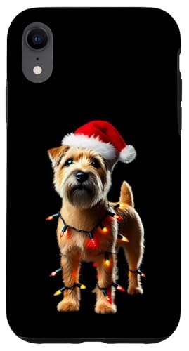 Hülle für iPhone XR Norwich Terrier Weihnachtsmannmütze Weihnachtsbeleuchtung Hundebesitzer Mama Papa von Norwich Terrier Christmas Products