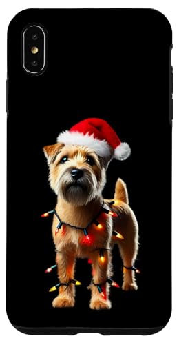 Hülle für iPhone XS Max Norwich Terrier Weihnachtsmannmütze Weihnachtsbeleuchtung Hundebesitzer Mama Papa von Norwich Terrier Christmas Products