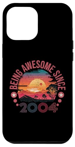 Hülle für iPhone 12 Pro Max Being Awesome Since 2004 Vintage Sunset Retro Birthday von Nostalgia Style Merch.