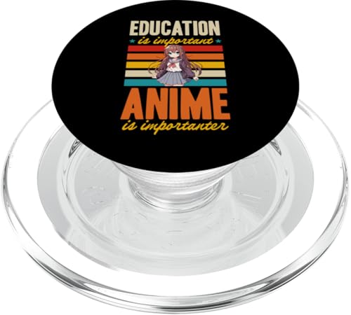 Bildung ist wichtig Anime ist wichtig Lustiges Retro PopSockets PopGrip für MagSafe von Nostalgic Anime Aesthetic Merch and Essentials