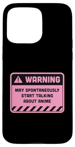 Hülle für iPhone 15 Pro Max Warning May Spontan Start Talking About Anime von Nostalgic Anime Aesthetic Merch and Essentials