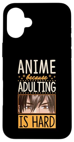 Hülle für iPhone 16 Plus Anime, weil Erwachsenwerden schwer ist von Nostalgic Anime Aesthetic Merch and Essentials