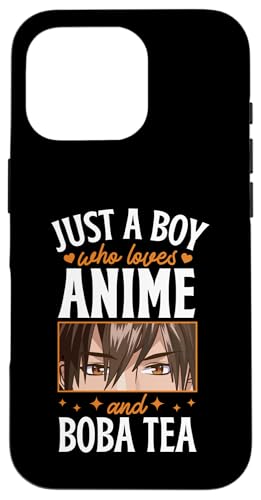 Hülle für iPhone 16 Pro Nur ein Junge, der Anime und Boba Tea liebt von Nostalgic Anime Aesthetic Merch and Essentials