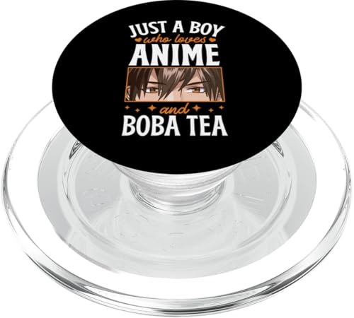 Nur ein Junge, der Anime und Boba Tea liebt PopSockets PopGrip für MagSafe von Nostalgic Anime Aesthetic Merch and Essentials