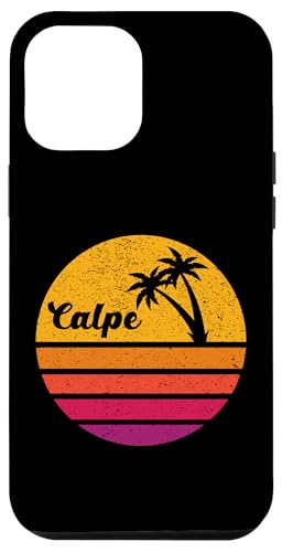 Hülle für iPhone 14 Plus Calpe Retro Style 70er 80er Vintage Palme Sunset von Nostalgic Beach Vacations