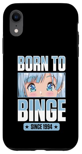 Hülle für iPhone XR Born To Binge Since 1994 Geburtstag für Anime-Fan, der 1994 geboren wurde von Nostalgic Birthday Party Supplies for Anime Fans