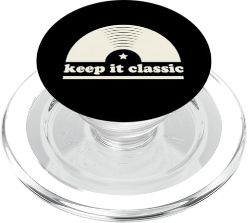 Keep It Classic Vinyl-Schallplatten-Sammler-Zitat PopSockets PopGrip für MagSafe von Nostalgic Retro Vinyl Record Collecting Merch