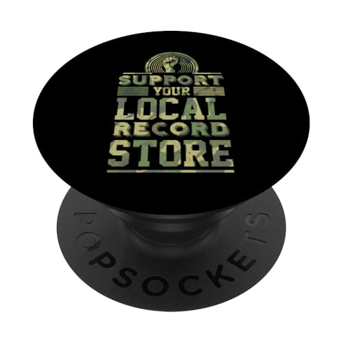 Unterstützen Sie Ihren lokalen Plattenladen Nostalgic Vinyl Store PopSockets Klebender PopGrip von Nostalgic Retro Vinyl Record Collecting Merch