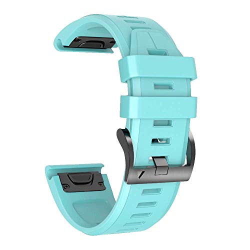 Armband für Garmin Fenix 5X /Fenix 5X Plus/Fenix 6X /Fenix 6X Pro/Fenix 7X /Fenix 3 /Fenix 3 HR, 26mm Breite Silikon Quick-Fit Uhrenarmband für Garmin, Mehrfache Farben （Minzgrün） von NotoCity