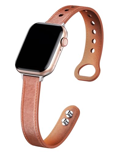 Lederarmband Compatible with Apple Watch Armband 40mm 41mm 38mm, Leder Damen Ersatzband für Apple Watch SE/Series 9/8/7/6/5/4/3/2/1 von NotoCity