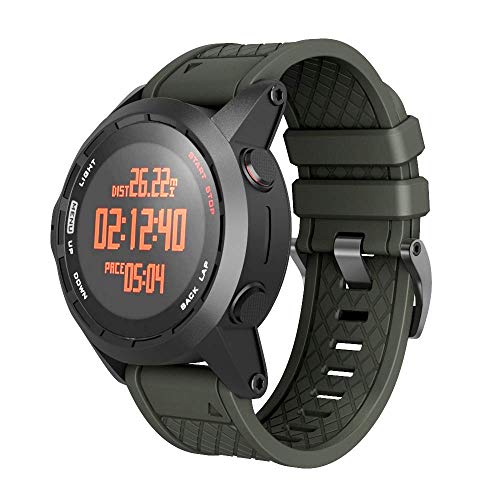 NotoCity Armband Kompatibel mit Garmin Fenix 2 Silikonarmband 26mm Breite Ersatzarmband für Garmin Fenix 2 Smartwatch von NotoCity