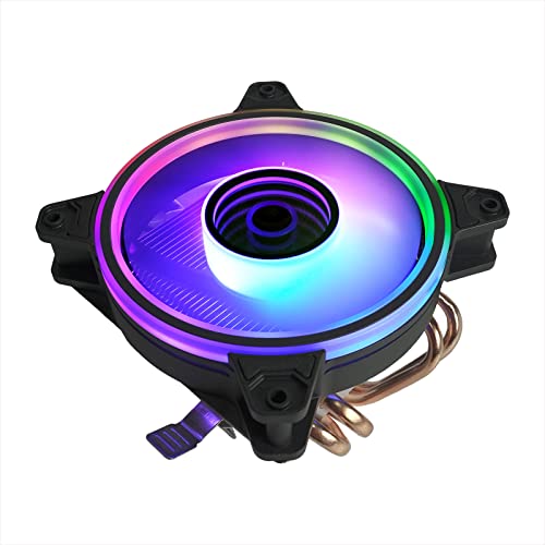 Noua Vex ARGB Kühlkörper Low Profile 4 Wärmeleitungen Lüfter 1500RPM 120mm Addressable Cooler Cooling für Intel i7/i5/i3 Sockel 1700 1200 775 1150 1151 1155 1156 1366 amd am3 amd 4 Stk von Noua