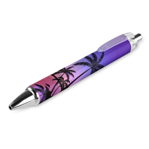 Novaj Hawaii Tropischer Ozean Palme, einziehbarer Kugelschreiber, tragbar, blaue Tinte, Kugelschreiber, Arbeitsstifte für Zuhause, Büro, 1 Stück von Novaj