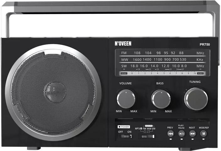 Tragbares Radio N'oveen PR750 Schwarz (PR750) von Noveen