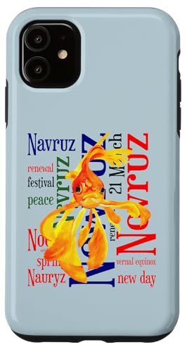 Hülle für iPhone 11 Cute Fantail Fish Nowruz Word Collage Hintergrund 1 von Nowruz Novruz, Navruz, Nooruz Gifts & Tees taiche