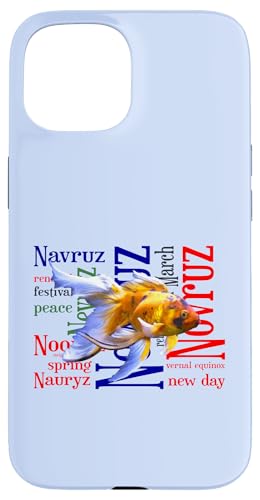 Hülle für iPhone 15 Cute Fantail Fish Nowruz Word Collage Hintergrund 5 von Nowruz Novruz, Navruz, Nooruz Gifts & Tees taiche