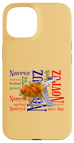 Hülle für iPhone 15 Cute Fantail Fish Nowruz Word Collage Hintergrund 6 von Nowruz Novruz, Navruz, Nooruz Gifts & Tees taiche