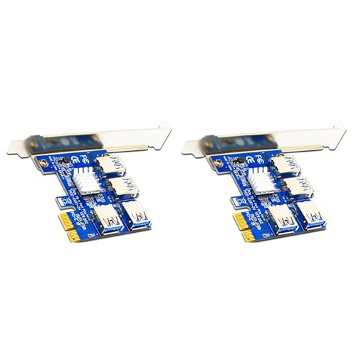 Nozldots 2X PCI-E Zu PCI-E Riser Karte 1 Bis 4 1X Bis 16X USB 3.0 Steckplatz Hub Adapter für Bitcoin Mining Miner BTC Geräte von Nozldots