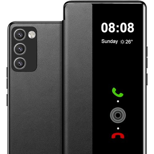 Handyhülle für Samsung Galaxy A33 Hülle S View, Clear View Flip Leder für Samsung Galaxy A33 5G Hülle, Luxus Extra-Dünn Stoßfest Kratzfest Schutzhülle Cover Case für Samsung A33 Tasche Clear S View Handyhülle für Samsung Galaxy A33 Hülle S View, Clear View Flip Leder für Samsung Galaxy A33 5G Hülle, Luxus Extra-Dünn Stoßfest Kratzfest Schutzhülle Cover Case für Samsung A33 Tasche Clear S View von Nshkeji