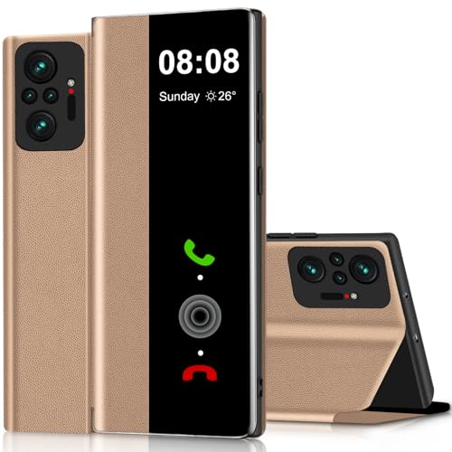 Handyhülle für Xiaomi Redmi Note 10 Pro - Clear View Hülle mit Ständer, Klappbar, Touchscreen, Extra-Dünn, Leder Schutzhülle Case Handyhülle für Xiaomi Redmi Note 10 Pro - Clear View Hülle mit Ständer, Klappbar, Touchscreen, Extra-Dünn, Leder Schutzhülle Case von Nshkeji