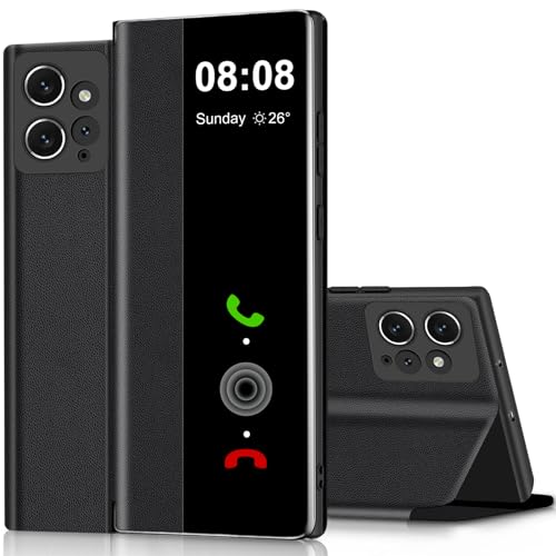 Handyhülle für Xiaomi Redmi Note 12 4G Hülle Clear View, für Redmi Note 12 4G Hülle mit Ständer Klappbar Touchscreen View Flip Extra-Dünn Leder Schutzhülle Case Cover,für Redmi Note 12 4G Clear S View Handyhülle für Xiaomi Redmi Note 12 4G Hülle Clear View, für Redmi Note 12 4G Hülle mit Ständer Klappbar Touchscreen View Flip Extra-Dünn Leder Schutzhülle Case Cover,für Redmi Note 12 4G Clear S View von Nshkeji