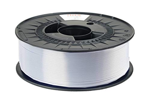 NuNus PLA Filament 1,75mm Made in Europe Premium Qualität in verschiedenen Farben 1Kg Rolle PLA 1,75mm für 3D Drucker, 3D Stift alle gängigen 3D Druckern (Silk Aluminium blau 0,5kg) von NuNus