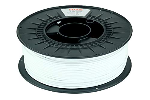 NuNus PLA Filament 1kg Filament für 3D Drucker PLA Weiß 1,75mm Polylactide Filament von NuNus