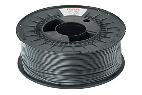 PETG Filament 1,75mm NuNus - Made in Europe Premium Qualität PET 1,75mm Lebensmittelecht, geeignet für 3D Drucker und 3D Stift (1.75mm, dunkelgrau) von NuNus