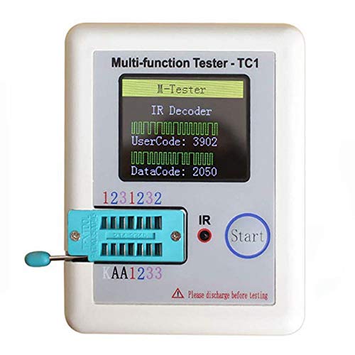 Nudeg Multifunktion Tester, LCR-TC1 Transistor Tester TFT Dioden Trioden KapazitäT Messer NPN PNP MOSFET, Pocke Anzeige von Nudeg
