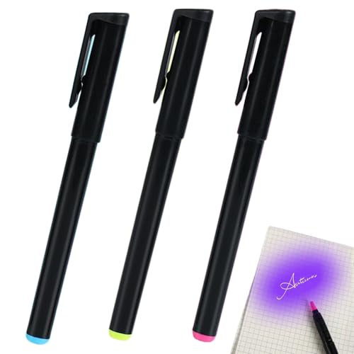 Nuelreva 3PCS Invisible Ink Pen 5.5 Inch Length Funny PP Disappearing Easy to Use for Christmas Class Prizes Spy Gift Party Favors von Nuelreva