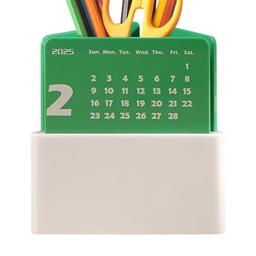 2025 Desk Calendar, Small Monthly Desktop Calendar With Pen Holder, Adorable 2025 Desk Calendar, Compact Desk Calendar, Pen Holder Calendar Perfect Organizer For Tabletop & Shelf Display von Nuhjytgf